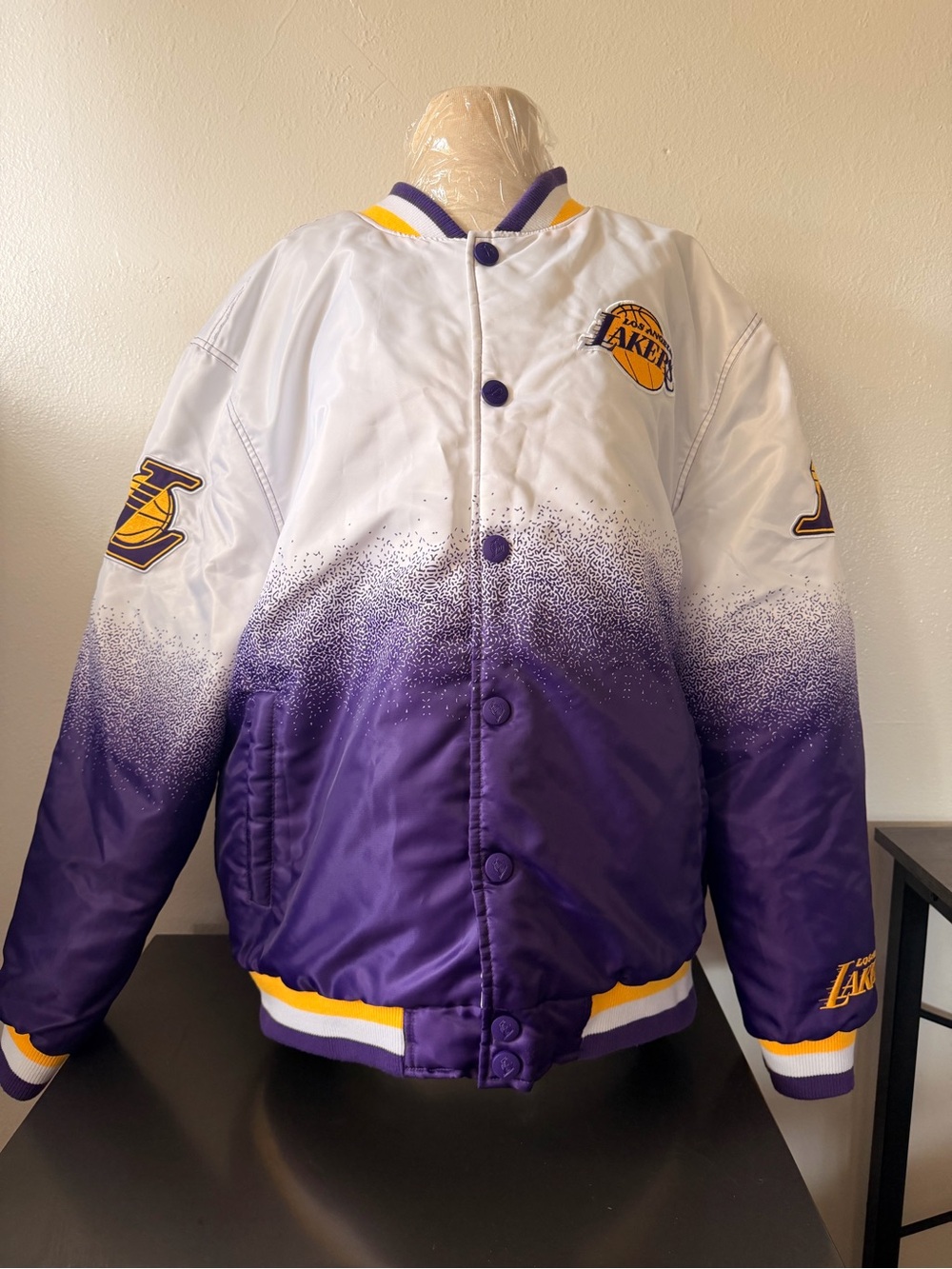 Vintage 80s NBA Starter Los Angeles LA Lakers Kobe Satin Bomber Jacket